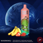 Load image into Gallery viewer, Strawberry Banana RandM Tornado 9000 Puff Disposable Vape
