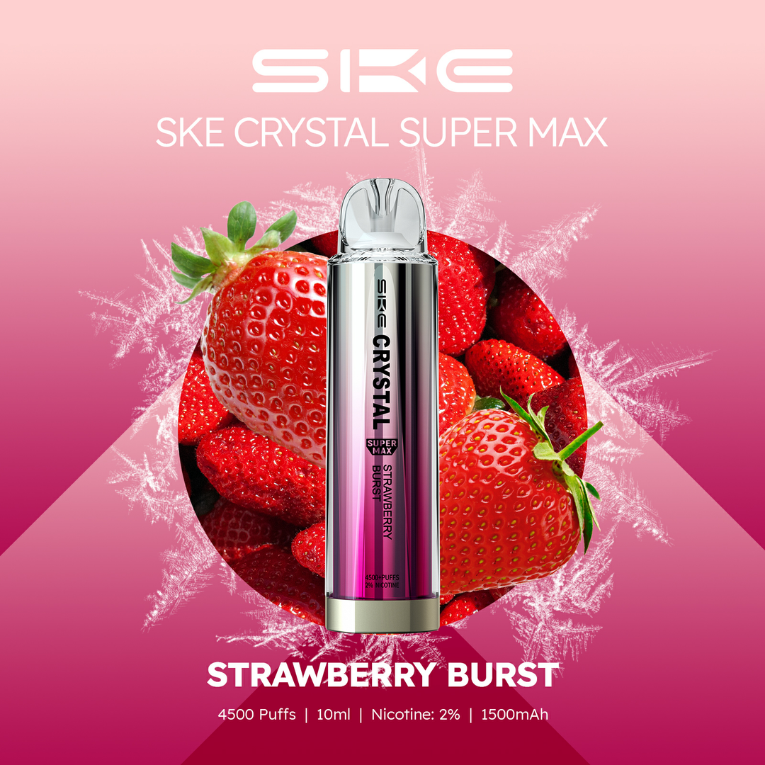 Strawberry Burst SKE Crystal Supermax 4500 Puff Disposable Vape