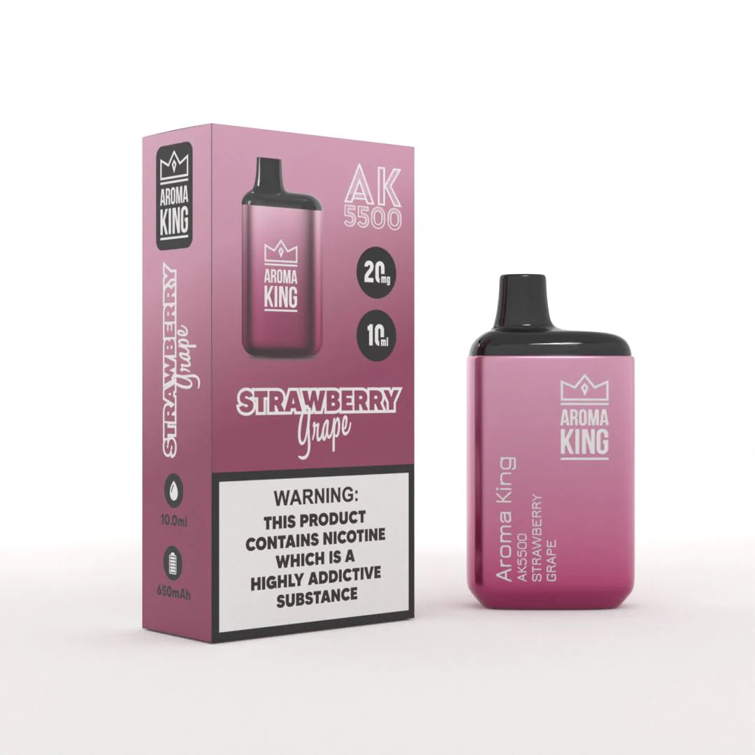 Strawberry Grape Aroma King AK5500 Puff 0mg Nicotine Disposable Vape