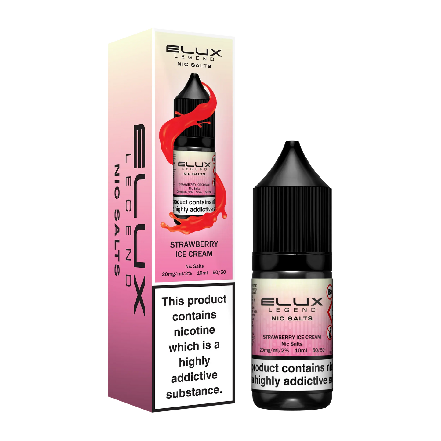 Strawberry Ice Cream 20mg Elux Legend Nic Salt (6861576274023)