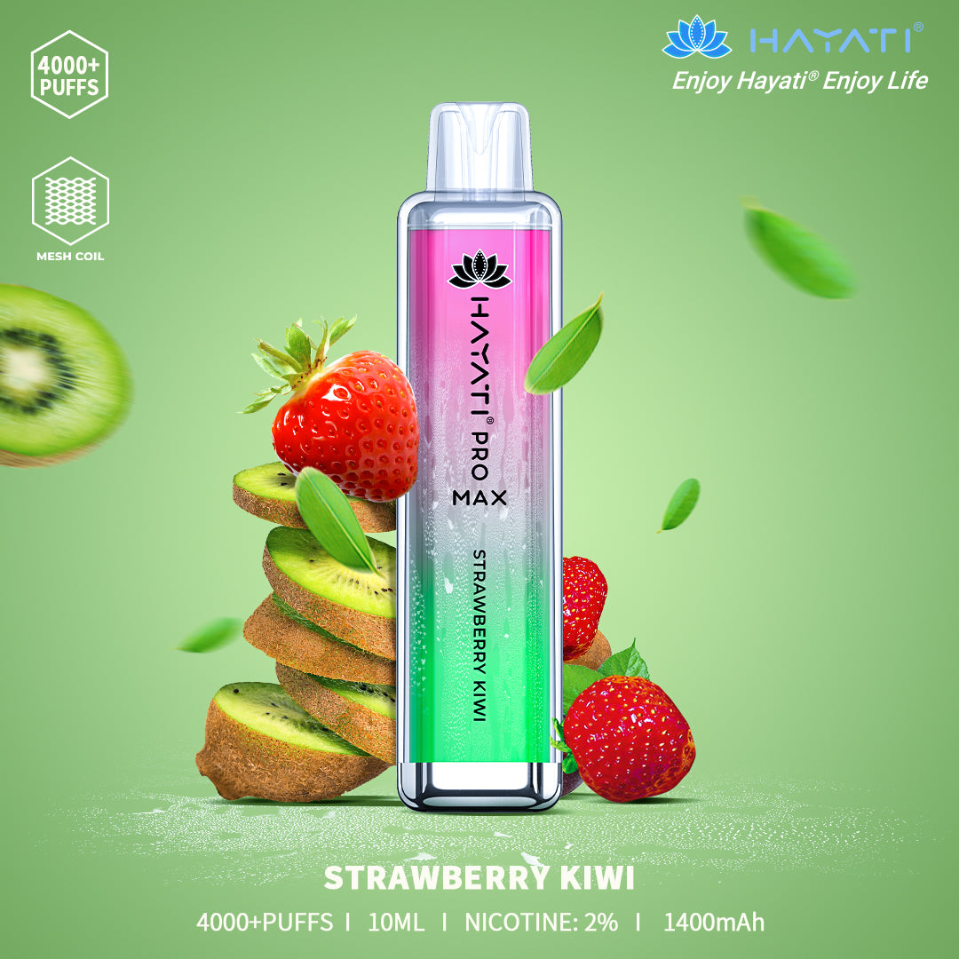 Strawberry Kiwi Hayati Pro Max 4000 Puff Disposable Vape