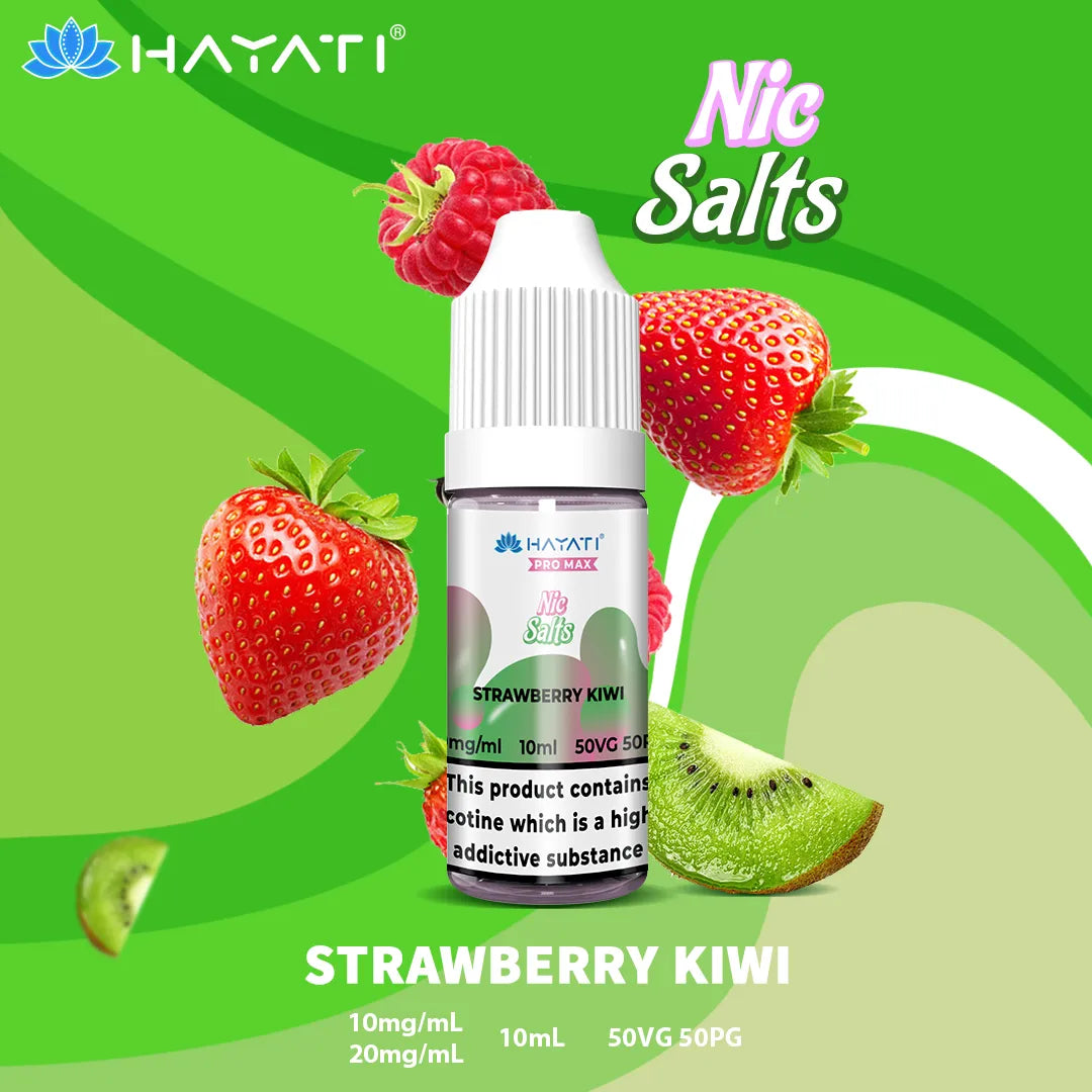 Strawberry Kiwi Hayati Pro Max Nic Salt 10mg and 20mg Nicotine Strength 10ml Bottle