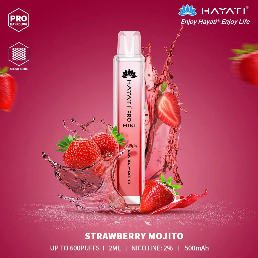 Strawberry Mojito Hayati Pro Mini 600 Puff Disposable Vape (6859405918311)