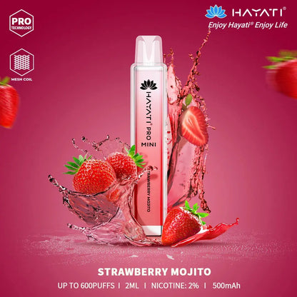 Strawberry Mojito Hayati Pro Mini 600 Puff Disposable Vape (6859405918311)