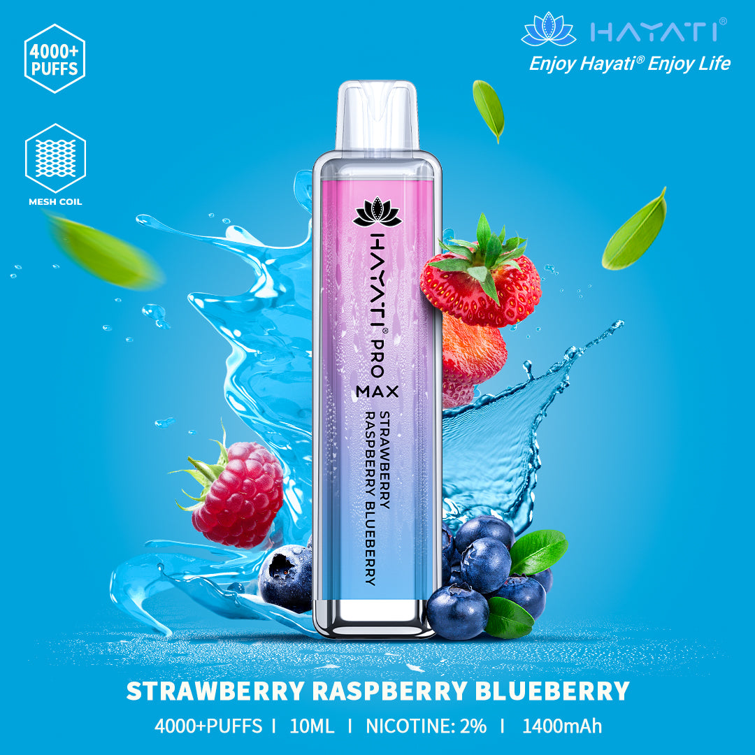 Strawberry Raspberry Blueberry Hayati Pro Max 4000 Puff Disposable Vape