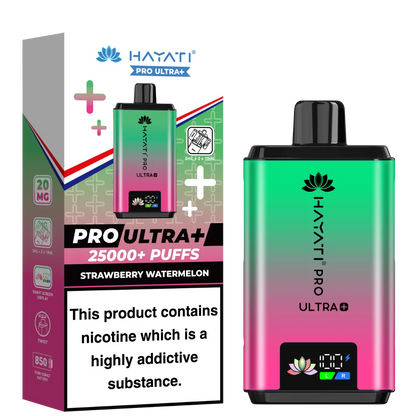 Strawberry Watermelon Flavour Hayati Pro Ultra Plus 25k Puff Prefilled Pod Kit