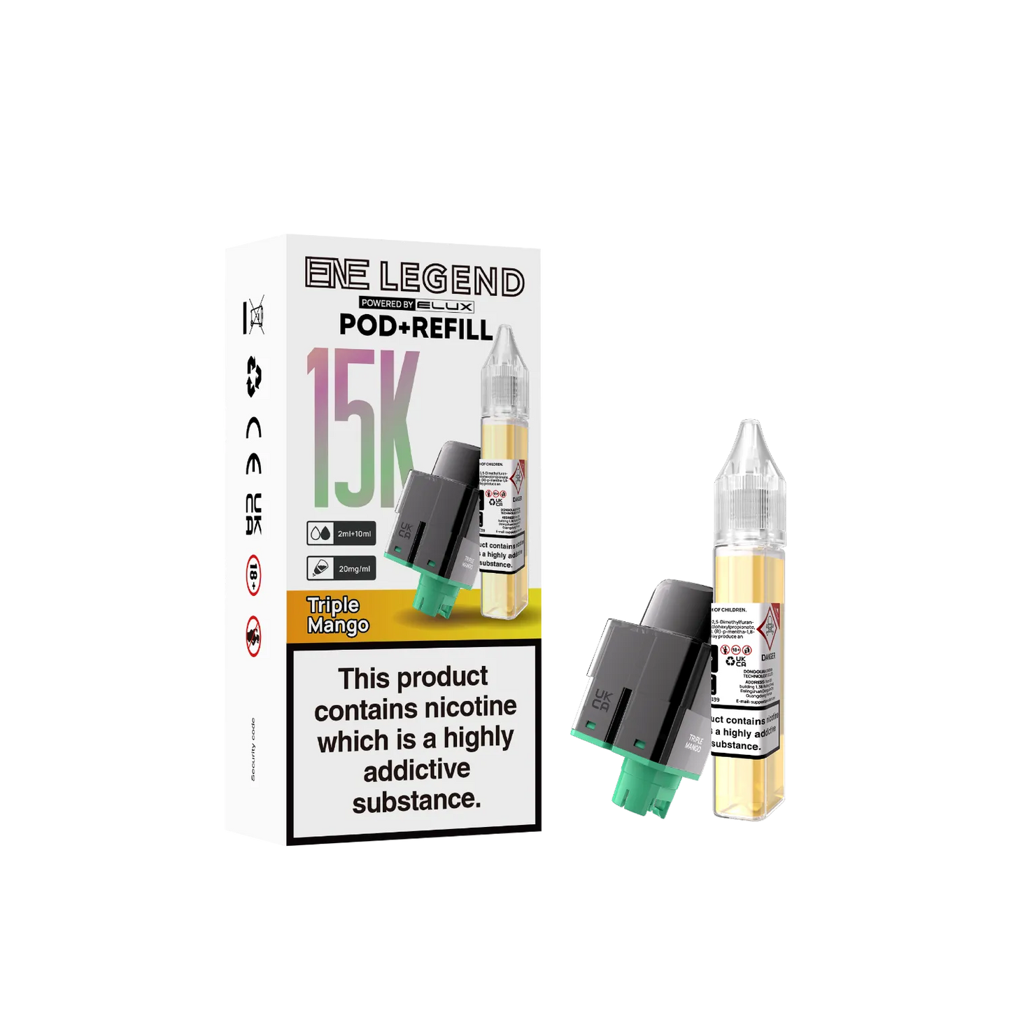 Triple mango flavour ENE Legend 15K prefilled pods