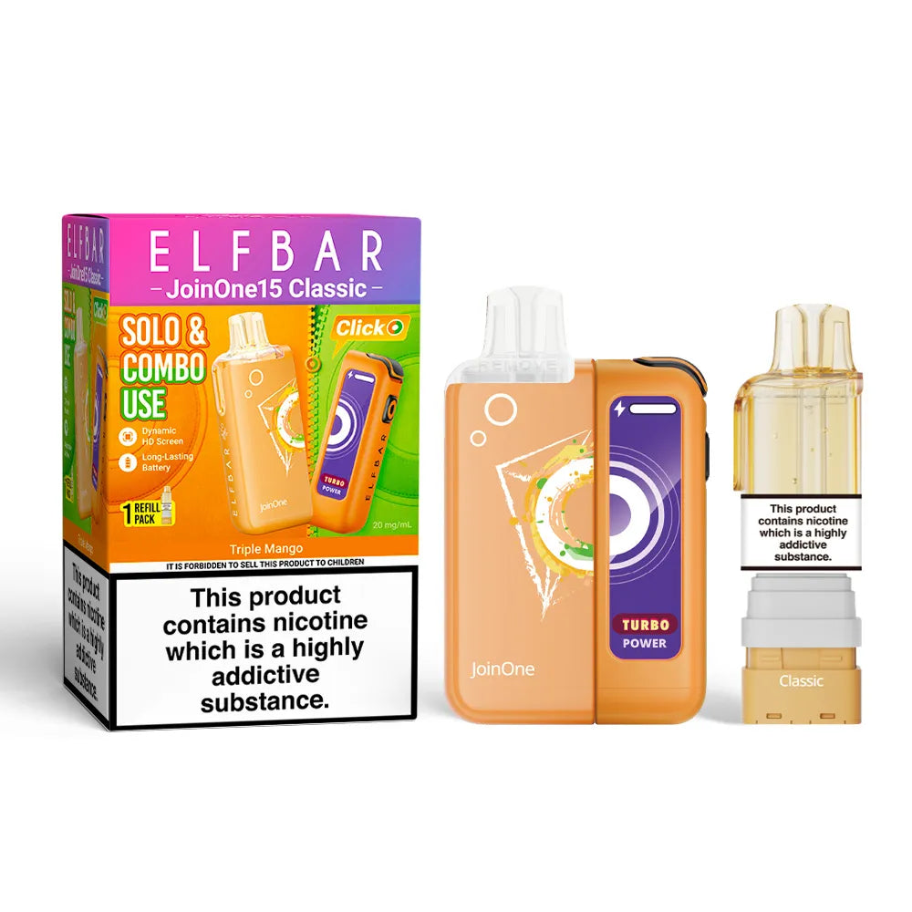 Triple Mango flavour Elf Bar JoinOne 15 Classic Prefilled Pod Kit