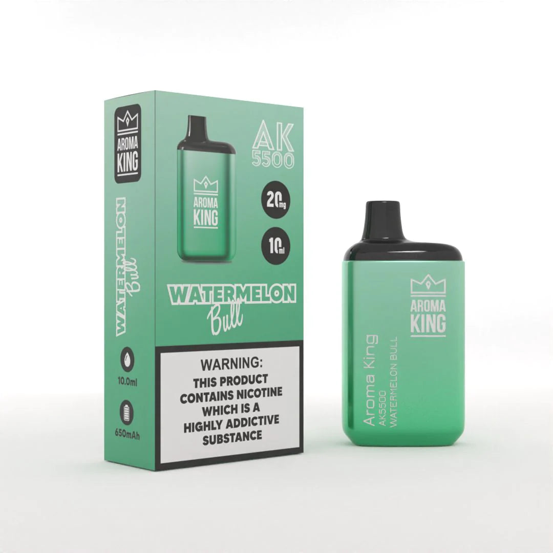 Watermelon Bull Aroma King AK5500 Puff 0mg Nicotine Disposable Vape