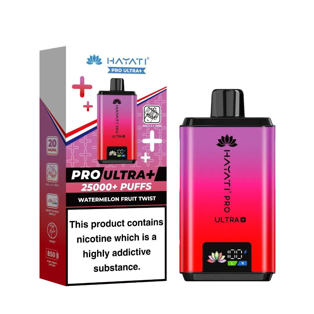 Watermelon Fruit Twist Flavour Hayati Pro Ultra Plus 25k Puff Prefilled Pod Kit