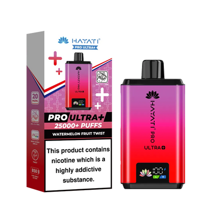 Watermelon Fruit Twist Flavour Hayati Pro Ultra Plus 25k Puff Prefilled Pod Kit