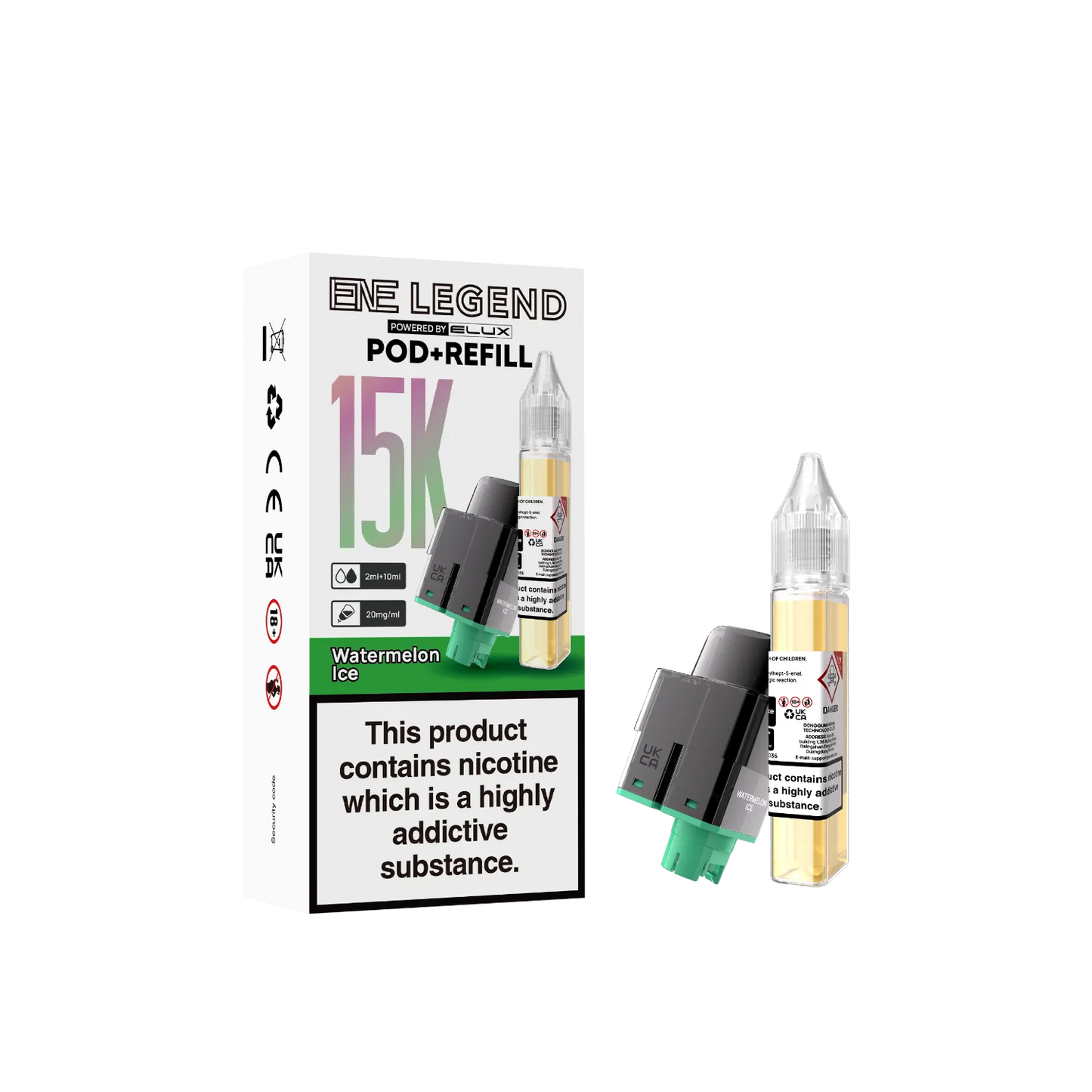 Watermelon Ice flavour ENE Legend 15K prefilled pods
