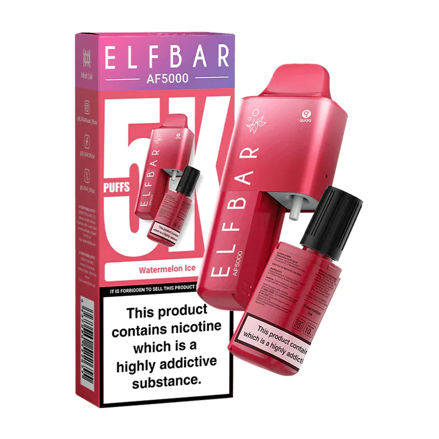 Watermelon Ice Elf Bar AF5000 Disposable Vape Kit