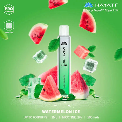 Watermelon Ice Hayati Pro Mini 600 Puff Disposable Vape (6859405918311)